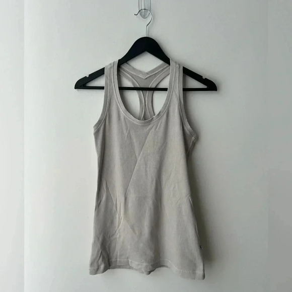 Lululemon light grey ribbed  tank top - Picture 1 of 9